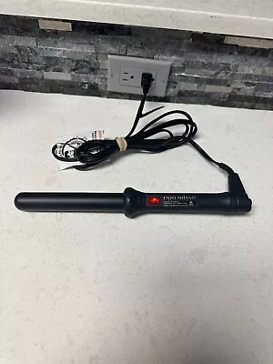 ENZO Milano 25mm 1  Clipless Ceramic Curling Iron / Curling Wand STR-25DV-B MINT • $24.99