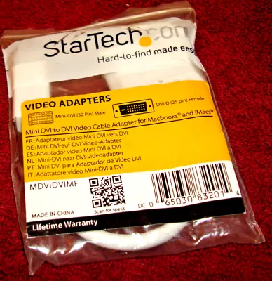 StarTech Mini DVI To VGA Video Cable Adapter For Macbooks & IMacs • $7.19