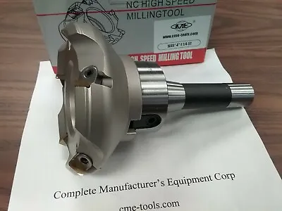 4  45° Degree Indexable Face Shell Mill W. R8 Arbor Face Milling Cutter-new • $169