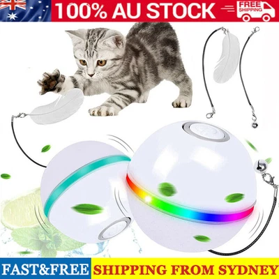 $12.95 • Buy Interactive Smart Cat Toy Automatic Rolling Cat Ball Self-Moving Kitten Toys AU