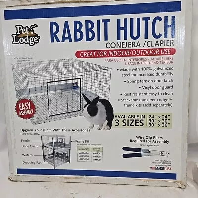 NEW MILLER PET LODGE AH2424 24  X 24  X 16  Rabbit Hutch Animal Cage Galvenized • $42.90