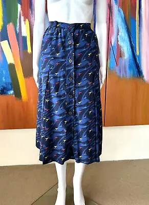 Yves Saint Laurent YSL Qantas Women’s Skirt Size 6 AU Blue Airline Uniform NEW • $160