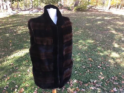 Pre-owned Two-Toned Female Mink Fur Vest • $325