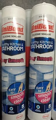 8 X UniBond  Kitchen & Bathroom  WHITE Silicone Sealant 274g • £23.20