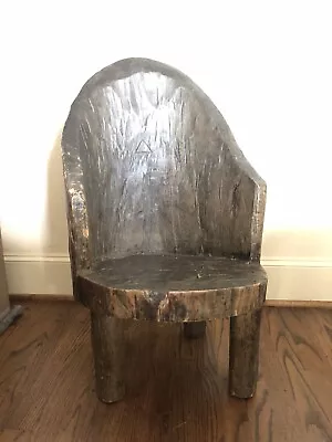 Nada Wabi Sabi Hand Carved Wooden Chair • $900