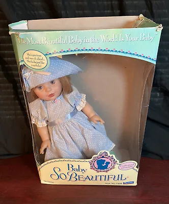 Vintage Baby So Beautiful Girl Doll In Blue Outfit With Box Playmates • $20