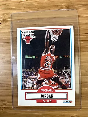 1990-91 FLEER MICHAEL JORDAN 5TH YEAR CARD #26  NM-MT+  SHARP Mint ! • $5