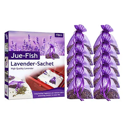 10 Pack Lavender Sachets Bag Dried Flower Sachet For Home Fragrance Purple Bags • £7.99