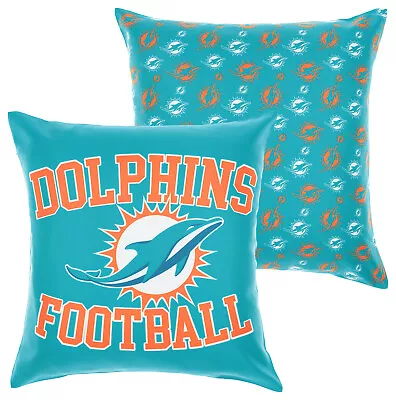 FOCO NFL Miami Dolphins 2 Pack Couch Throw Pillow Covers 18 X 18 • $24.99