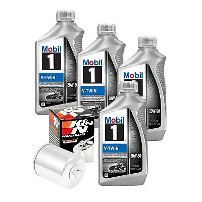 Harley Davidson 103-96 CI Oil Change Kit - Mobil 1 20W50 4 Quart • $65.99