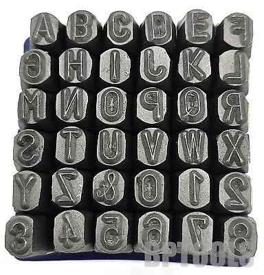 36pc 3/16  5MM Letter & Number Stamp Punch Set Hardened Steel Metal Wood Leather • $19.99