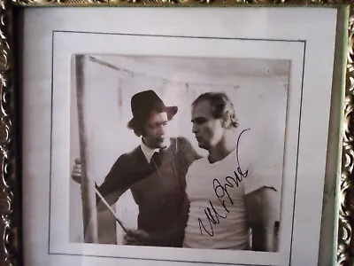 Autographs Marlon Brando Signed Photo On The Set Of Last Tango In Patos • $875