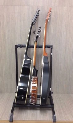 $45 • Buy Haze Guitar/Instrument Rack Stand For THREE Acoustic-Electric-Bass-Banjo GS014-3