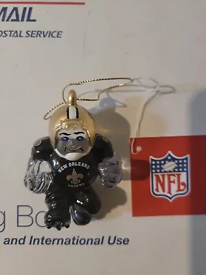 $7.99 • Buy New Orleans Saints Football Player Glass Christmas Ornament, Saints Ornament 