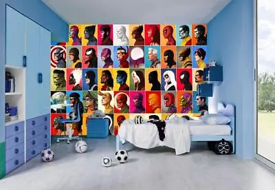 Marvel Super Heroes Photo Wallpaper Woven Self-Adhesive Wall Mural Art M124 • $27.29