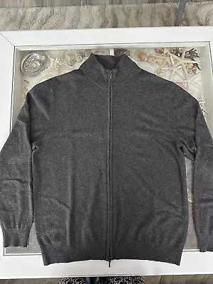 PER UOMO Full Zipper Men's Cashmere Sweater Size L • $39.99