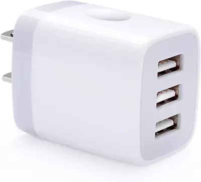 USB Wall Charger Adapter 18W/3Amp Fast Multiple 3-Ports USB Plug Charger Block • $12.55