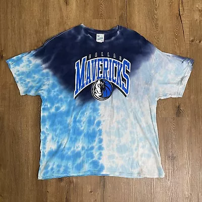 NBA Dallas Mavericks XXL '47 Brand Vintage Tubular Tie Dye T Shirt • $30
