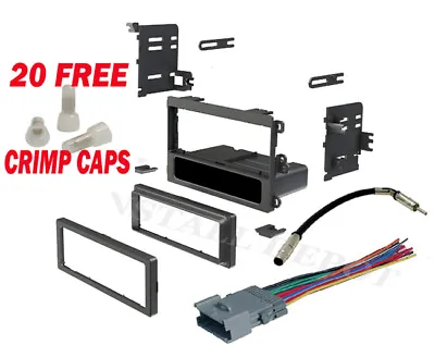$19.99 • Buy Complete Radio Stereo Install Dash Kit + Wiring Harness Antenna Adapter + CRIMPS