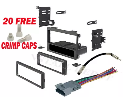 Complete Radio Stereo Install Dash Kit + Wiring Harness Antenna Adapter + CRIMPS • $19.25