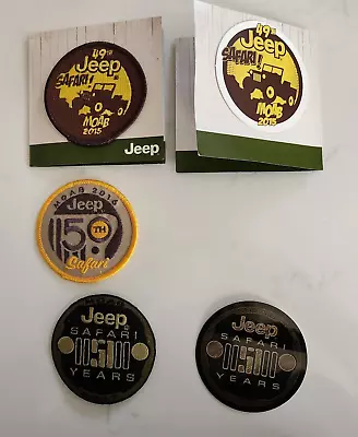 NEW MOAB Utah JEEP SAFARI  (3) Commemorative Patches 2015-2017 + 2 Stickers RARE • $12.74