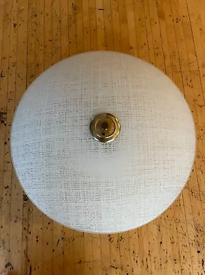 Vintage Mid Century Eagle Mfg Co Glass Ceiling Light Fixture Shade 15  Round • $95