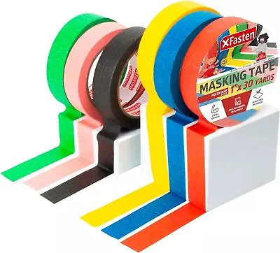 Multi Colored Painters Masking Tape Kids Craft Set 1-Inch X 30 Yards 6 Pack... • $16.76
