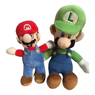 Super Mario Nintendo Luigi 10” Mario 6.5” Plush • $15