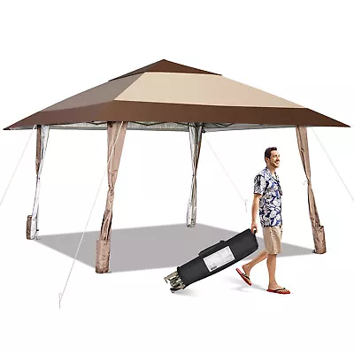 390x390 Cm Gazebo Pop-Up Marquee Adjustable Outdoor Folding Canopy Tent UPF 50+ • $145.90