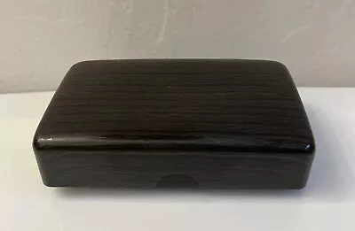 Vintage Soap Box / Travel Case Celluloid Faux Wood Grain 2 Piece 4” X 2 1/4” • $12