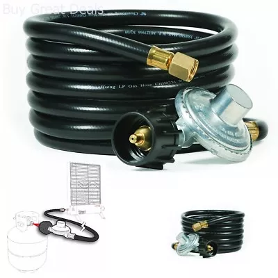 Gas Regulator Hose Low Pressure 12ft RV Camper Propane Heater Kitchen Cook Stove • $106.19