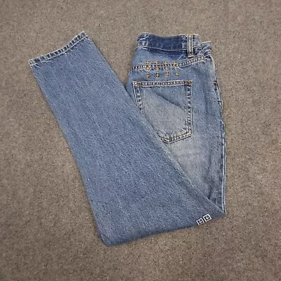 Ksubi Jeans Womens 28 Blue Demin CHLO WASTED High Rise Relaxed Tapered Size 28 • $47.39