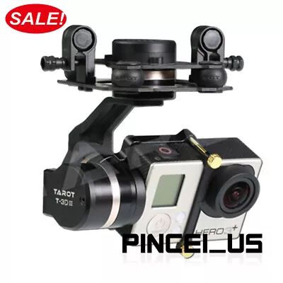 Tarot GOPRO 3D III 3-Axis Metal Gimbal PTZ Camera Mount For GOPRO Hero 3 3+ 4 • $166.25