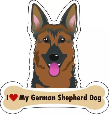 Dog Bone Sticker I Love My German Shepherd Car Sign Puppy Decal Buy2 Get3rd Free • $3.99