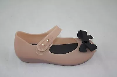 Toddler 31297 Mini Melissa Ultragirl Bow Sp 51647 Pink/black Flat Shoe • $44.99