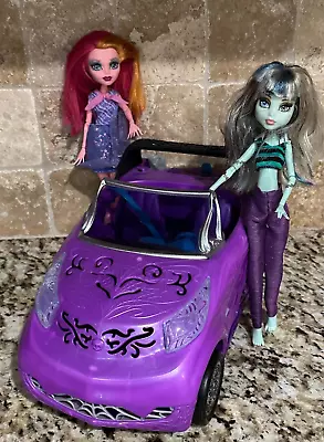 Monster High Scaris City Of Frights Purple Doll Car Convertible With 2 Dolls • $39.99