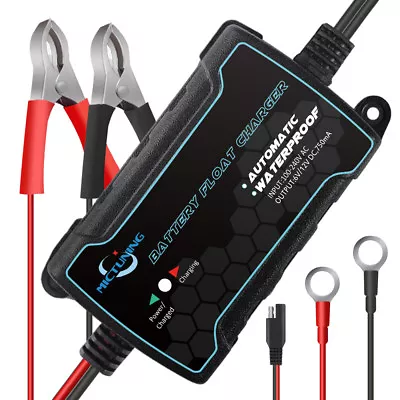 MICTUNING 6/12v Automatic Battery Charger Trickle Charger Car Battery Maintainer • $20.23