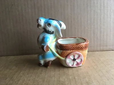 $5.99 • Buy Vintage Donkey Pulling Cart Small Planter / Trinket Holder, Japan, 4  Length
