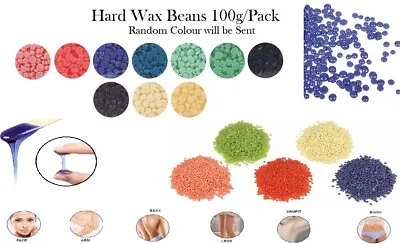  HOT HARD WAX BEANS Beads Waxing Hair Removal Kit Warm Pot 100g Depilatory  UK • £2.75
