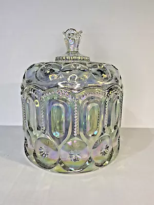 LE SMITH WEISHAR Moon And Stars 10'' Clear Iridescent Jardiniere (Large) • $2500.98