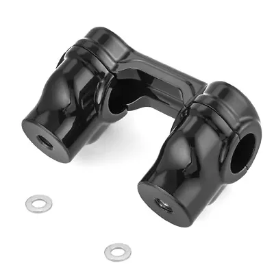 Gloss Black 2  Handlebar Riser Clamp For Harley Dyna Defender Street Bob FXDB • $54.99