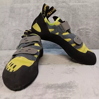 La Sportiva Tarantula Rock Climbing Shoes Men Size US 9.5 Green Black Hook Loop • $49.95