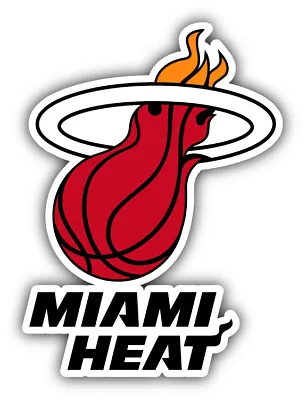 Miami Heat NBA Basketball Sport Logo Car Bumper Sticker Decal  SIZES'' • $3.75