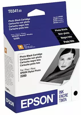 GENUINE Epson 34 T0341 Photo Black Ink Cartridge For Stylus Photo 2200 Printer • $8.99