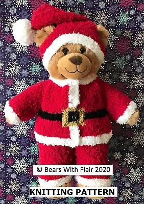 KNITTING PATTERN Father Christmas Outfit Fits Build A Bear Teddies Xmas Santa • £4.99