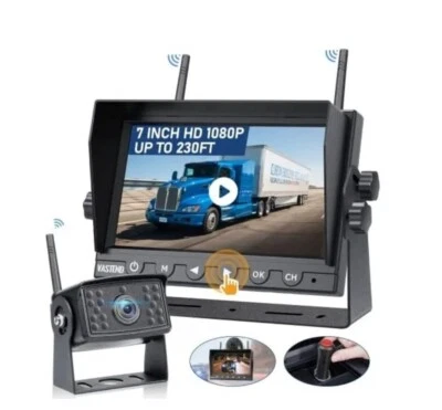 VASTEND V01 Wireless Reversing Camera HD 1080P 7'' Monitor & IP69 Waterproof • £70