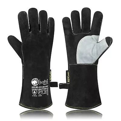 Welding Gloves Welders Gauntlets For BBQ | Oven | TIG | MIG | Solding Glove40 CM • £12.99