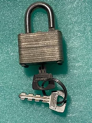 Vintage MASTER LOCK Padlock #22  W 2 Keys • $6.50