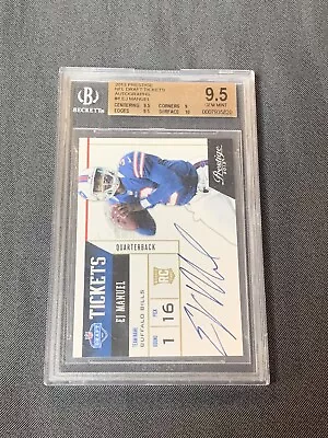 2013 Prestige NFL Draft Ticket EJ Manuel Auto BGS 9.5 • $10