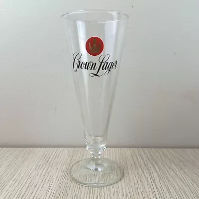 Crown Lager Stemmed Beer Glass Pot/Middy Collectable Bar Excellent Condition • $14.30